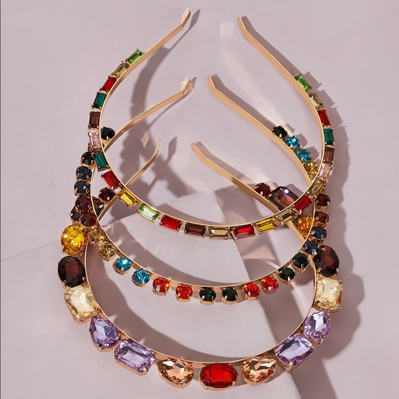 SHEIN Accessories - 🐼 3/$25 3 colorful gemstone hair headband set